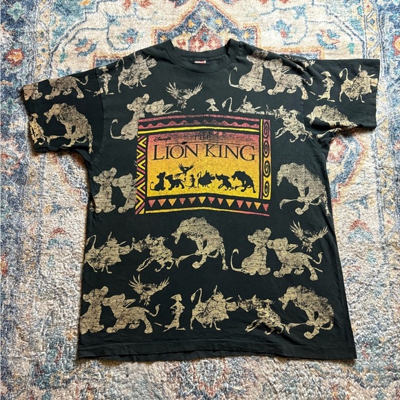 Vintage Disney The Lion King All Over Print T-shirt Size XL - Picture 1 of 6